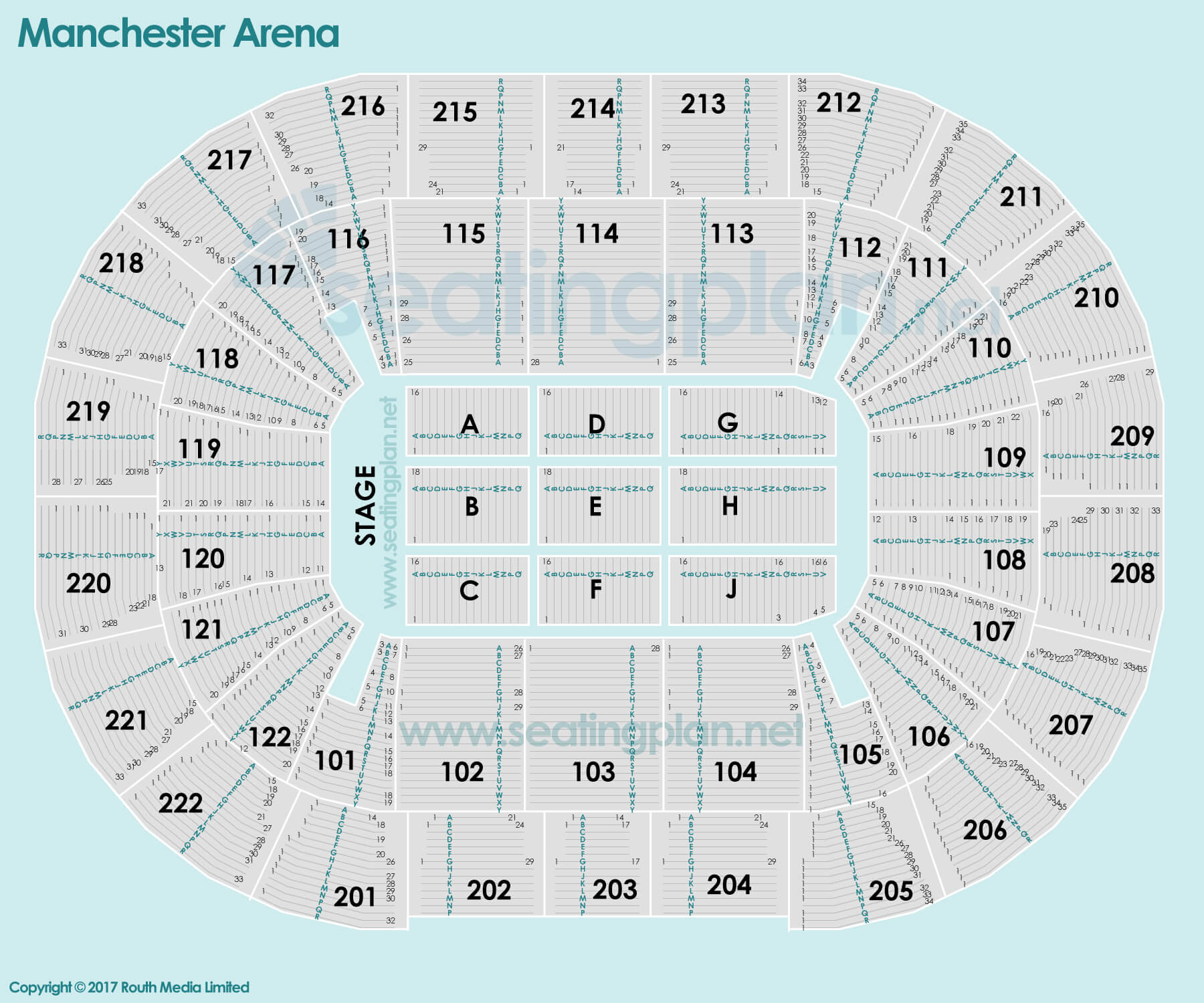 O2 Arena London Seating Plan Detailed Seat Numbers Mapaplan Com 