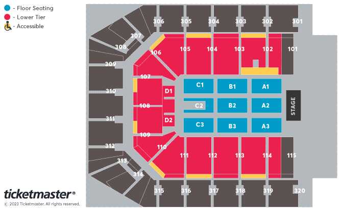 Seated Seating Plan - Co-op Live