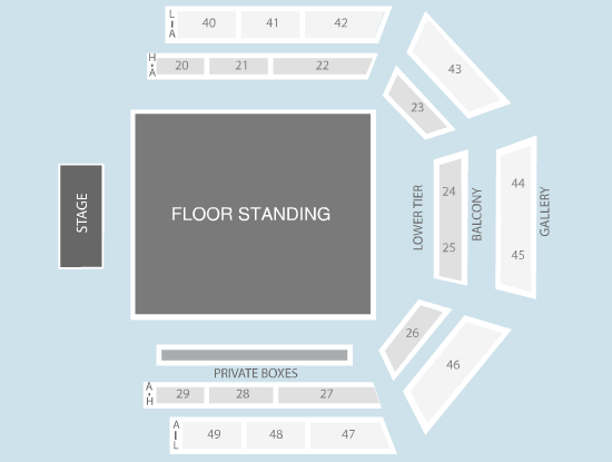 standing Seating Plan at Earls Court