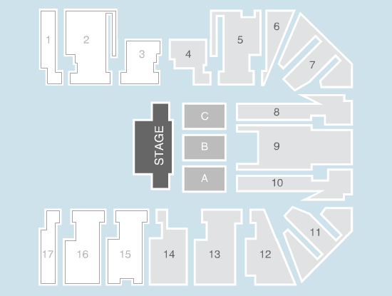 half hall Seating Plan at Resorts World Arena