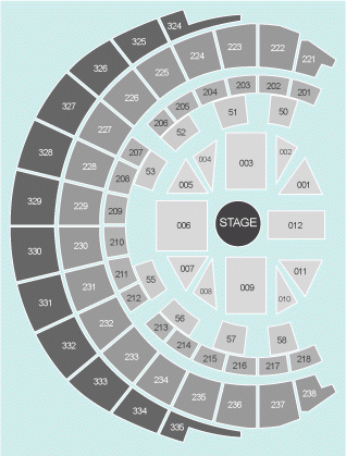 centre stage Seating Plan at OVO Hydro