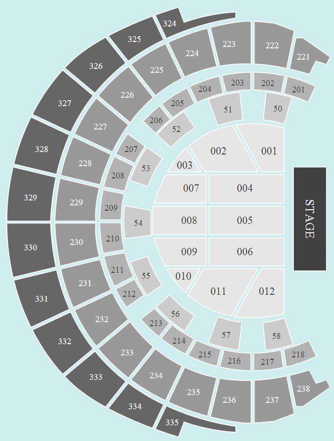 seated Seating Plan at OVO Hydro