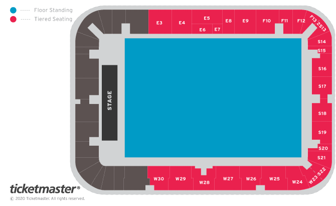standing Seating Plan at Eco-Power Stadium