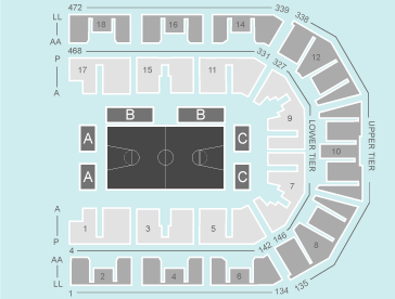 basketball Seating Plan at Liverpool Echo Arena