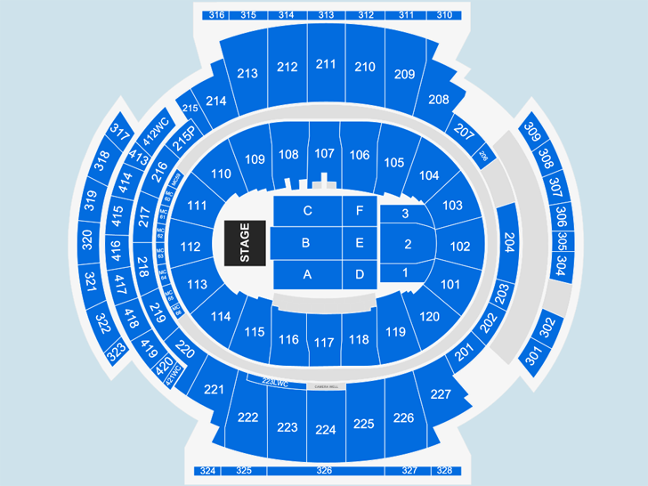 seated Seating Plan at Madison Square Garden