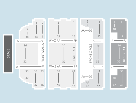 Seated Seating Plan Manchester Apollo