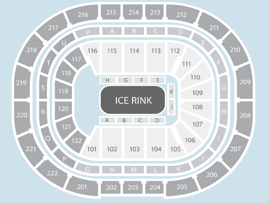 ice Seating Plan at Manchester Arena