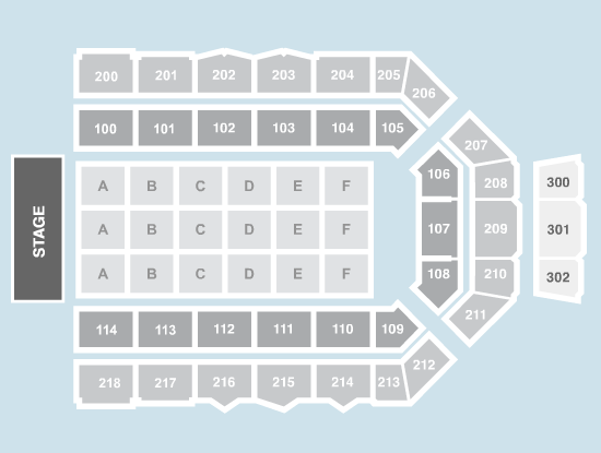 seated Seating Plan at Utilita Arena Newcastle