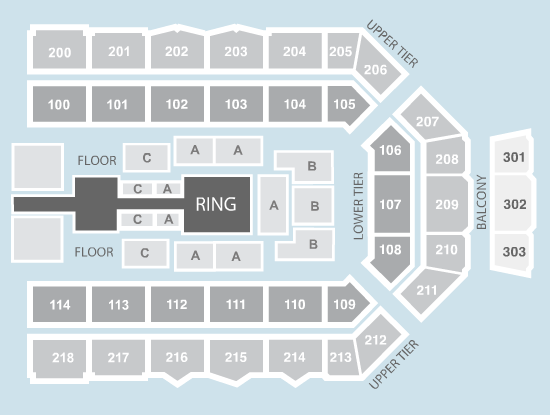 wrestling Seating Plan at Utilita Arena Newcastle