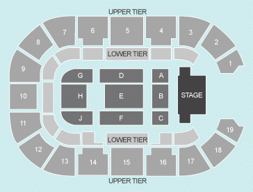 seated Seating Plan at Motorpoint Arena Nottingham
