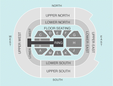 wrestling Seating Plan at Odyssey Arena