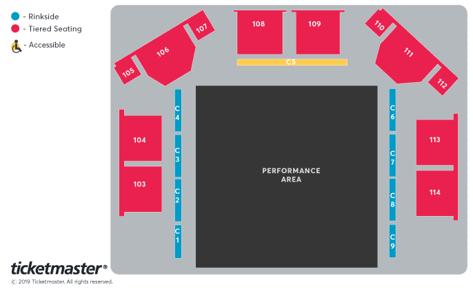 Ice Seating Plan at P&J Live Arena