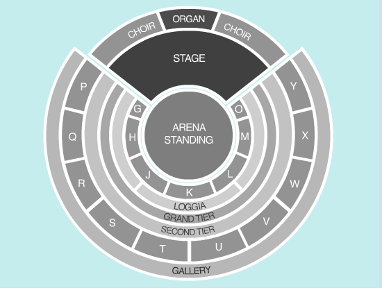standing Seating Plan at Royal Albert Hall