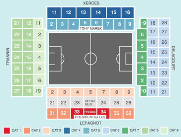 football Seating Plan at Stade Bollaert-Delelis