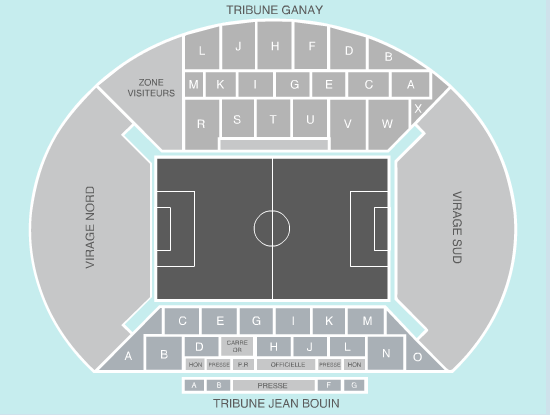 football Seating Plan at Stade Vélodrome