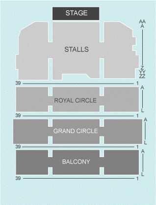 seated Seating Plan at Theatre Royal Drury Lane