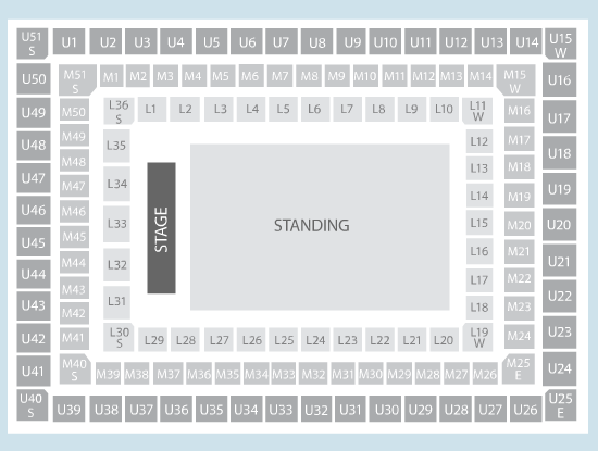 standing Seating Plan at Twickenham Stadium