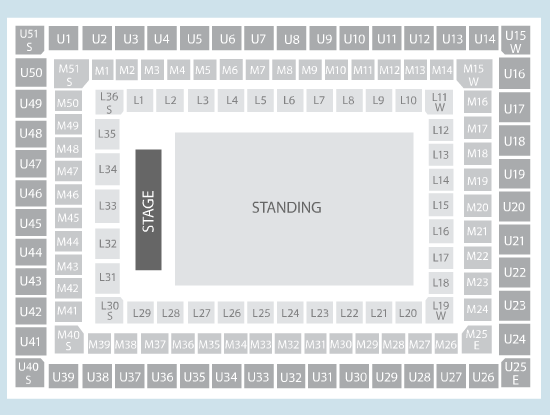 Standing Seating Plan at Twickenham Stadium