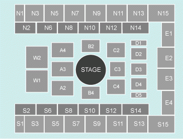 centre stage Seating Plan at OVO Arena Wembley