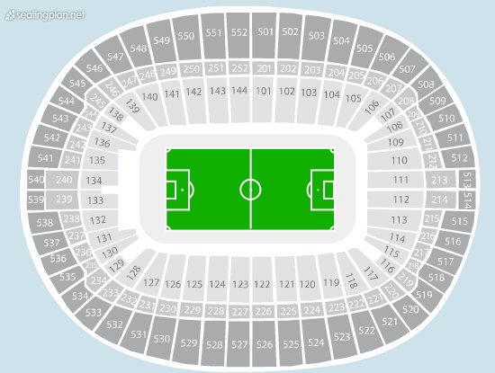 football Seating Plan at Wembley Stadium