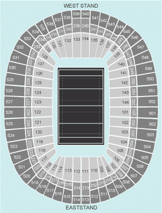 Rugby Seating Plan at Wembley Stadium