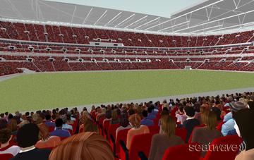 View from Seat Block 104 at Wembley Stadium View from Seat Block 104 at Wembley Stadium