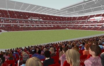 View from Seat Block 105 at Wembley Stadium View from Seat Block 105 at Wembley Stadium