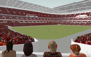 View from Seat Block 107 at Wembley Stadium View from Seat Block 107 at Wembley Stadium