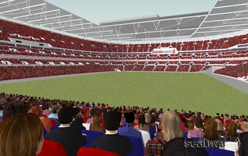 View from Seat Block 110 at Wembley Stadium View from Seat Block 110 at Wembley Stadium