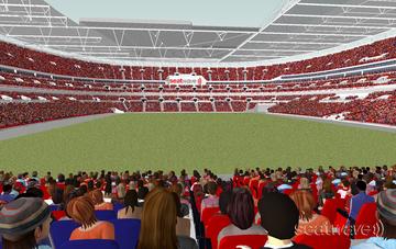 View from Seat Block 112 at Wembley Stadium View from Seat Block 112 at Wembley Stadium