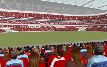 View from Seat Block 126 at Wembley Stadium View from Seat Block 126 at Wembley Stadium