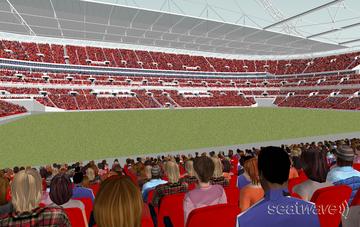 View from Seat Block 127 at Wembley Stadium View from Seat Block 127 at Wembley Stadium