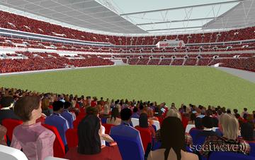 View from Seat Block 131 at Wembley Stadium View from Seat Block 131 at Wembley Stadium