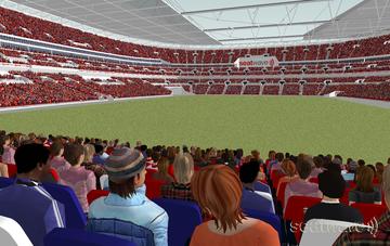 View from Seat Block 132 at Wembley Stadium View from Seat Block 132 at Wembley Stadium