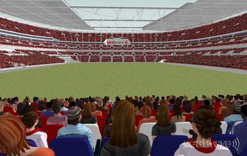 View from Seat Block 133 at Wembley Stadium View from Seat Block 133 at Wembley Stadium