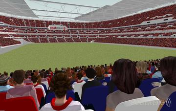 View from Seat Block 135 at Wembley Stadium View from Seat Block 135 at Wembley Stadium