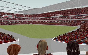 View from Seat Block 138 at Wembley Stadium View from Seat Block 138 at Wembley Stadium