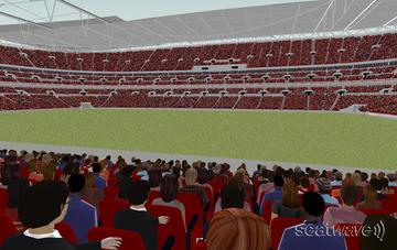 View from Seat Block 142 at Wembley Stadium View from Seat Block 142 at Wembley Stadium