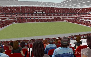 View from Seat Block 203 at Wembley Stadium View from Seat Block 203 at Wembley Stadium