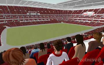 View from Seat Block 206 at Wembley Stadium View from Seat Block 206 at Wembley Stadium