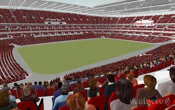 View from Seat Block 207 at Wembley Stadium View from Seat Block 207 at Wembley Stadium