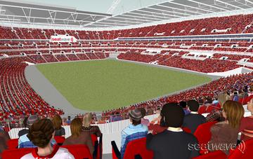 View from Seat Block 216 at Wembley Stadium View from Seat Block 216 at Wembley Stadium