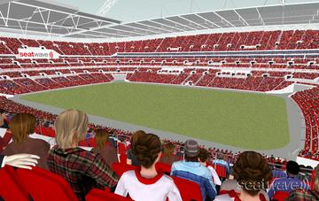 View from Seat Block 222 at Wembley Stadium