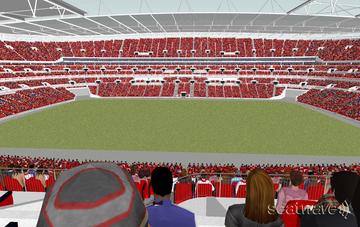 View from Seat Block 226 at Wembley Stadium View from Seat Block 226 at Wembley Stadium
