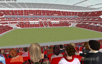 View from Seat Block 228 at Wembley Stadium View from Seat Block 228 at Wembley Stadium