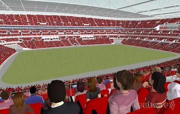 View from Seat Block 230 at Wembley Stadium View from Seat Block 230 at Wembley Stadium