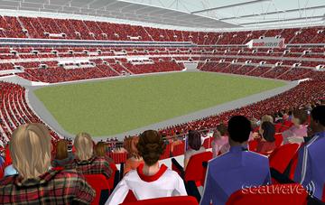 View from Seat Block 232 at Wembley Stadium View from Seat Block 232 at Wembley Stadium