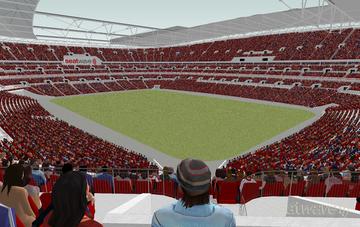 View from Seat Block 245 at Wembley Stadium View from Seat Block 245 at Wembley Stadium