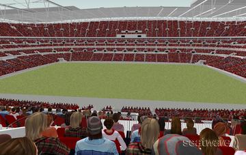 View from Seat Block 252 at Wembley Stadium View from Seat Block 252 at Wembley Stadium