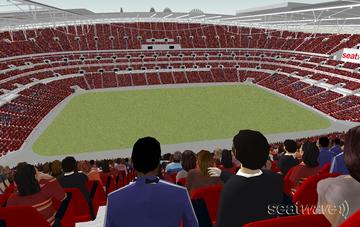 View from Seat Block 502 at Wembley Stadium View from Seat Block 502 at Wembley Stadium